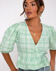 Bild von Amiya Top in Tischtuch Neo Mint