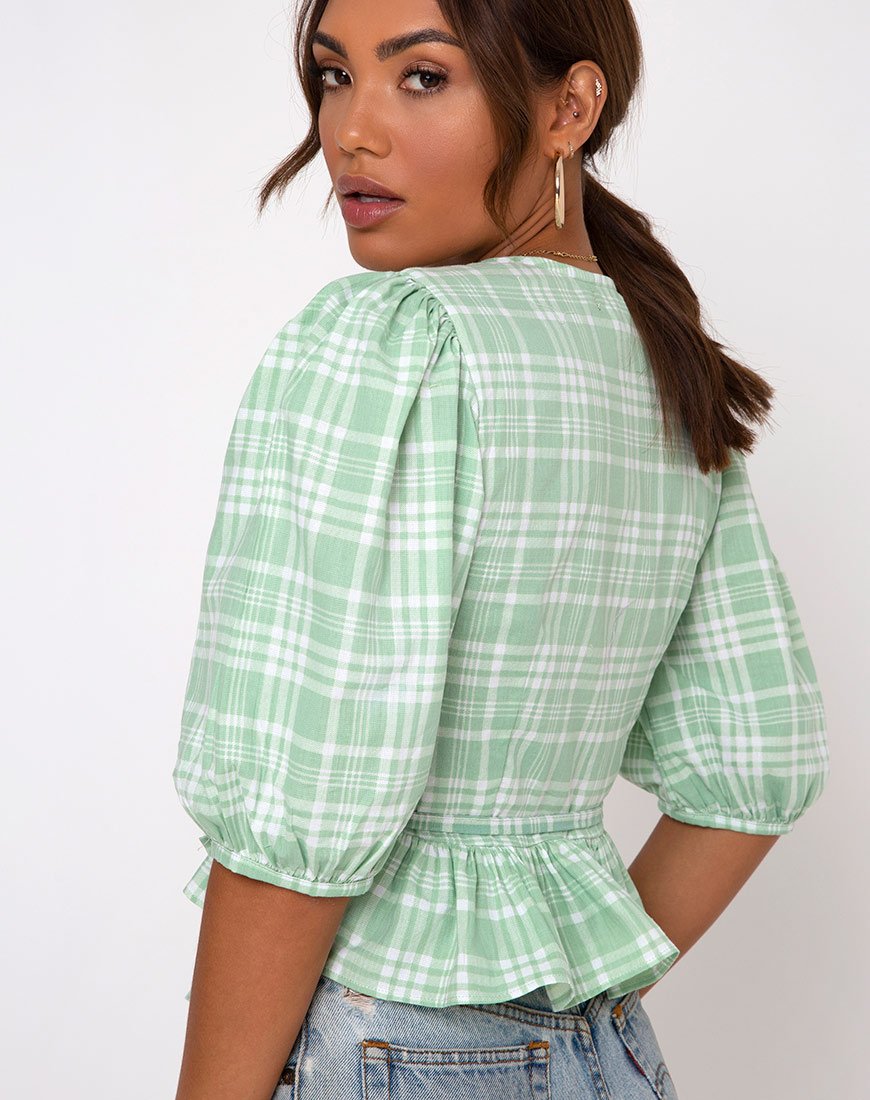 Bild von Amiya Top in Tischtuch Neo Mint