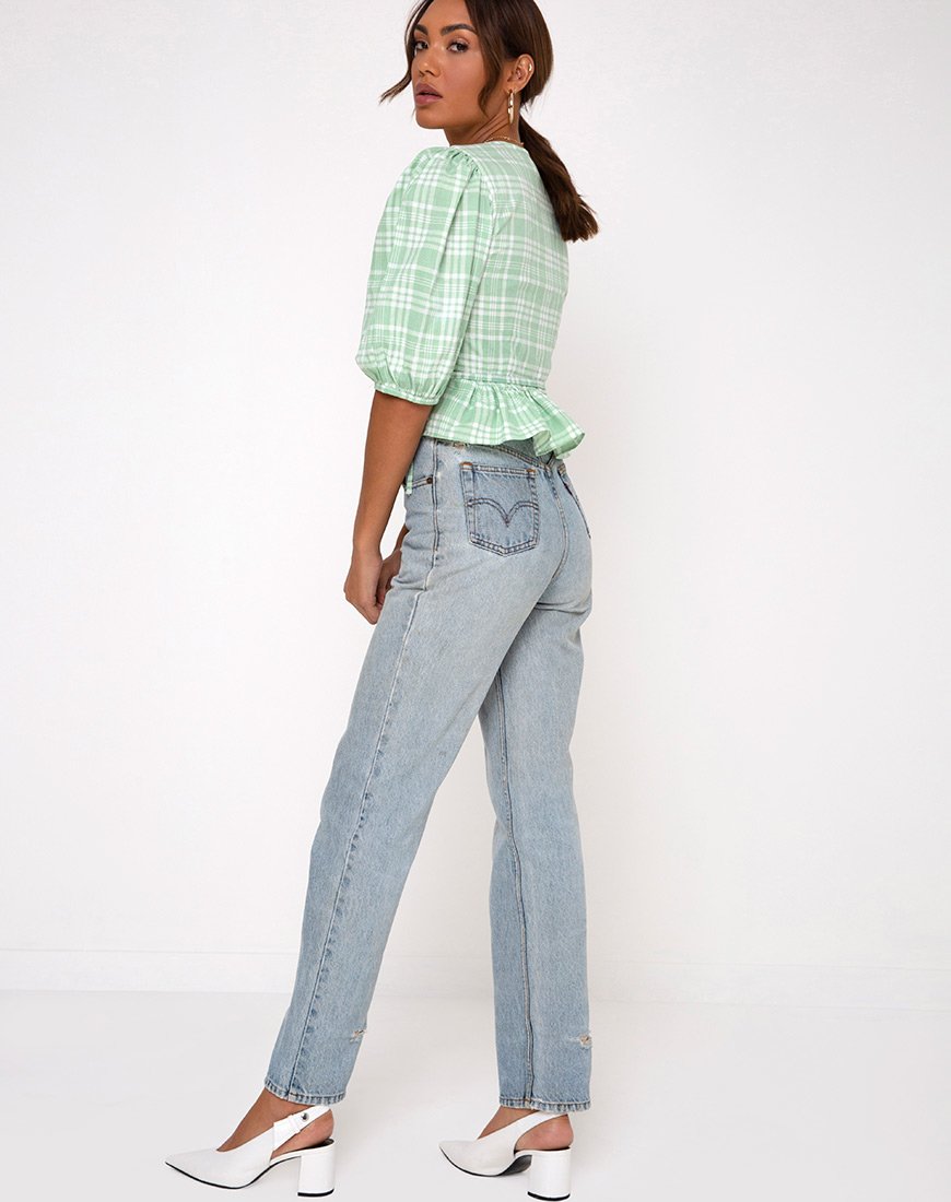 Bild von Amiya Top in Tischtuch Neo Mint