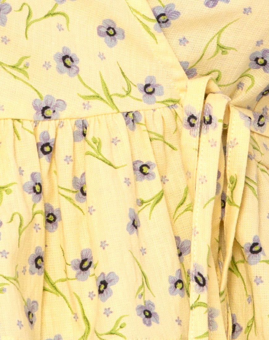 Image of Amiya Top in Wild Flower Lemon Drop