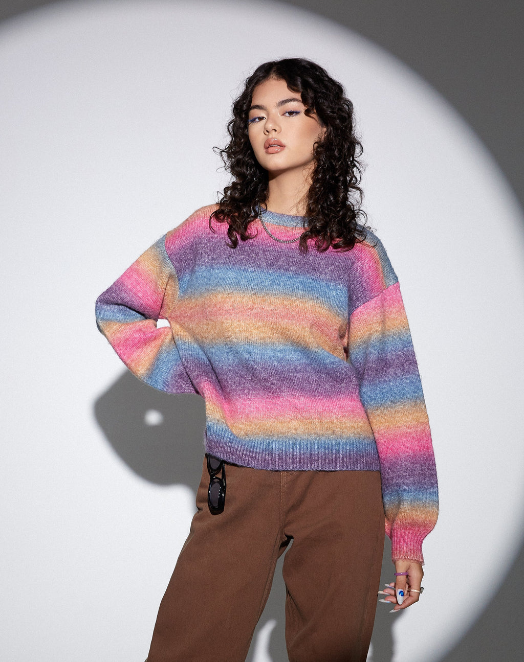 MOTEL X OLIVIA NEILL Ammaria Pullover in Rosa und Lila