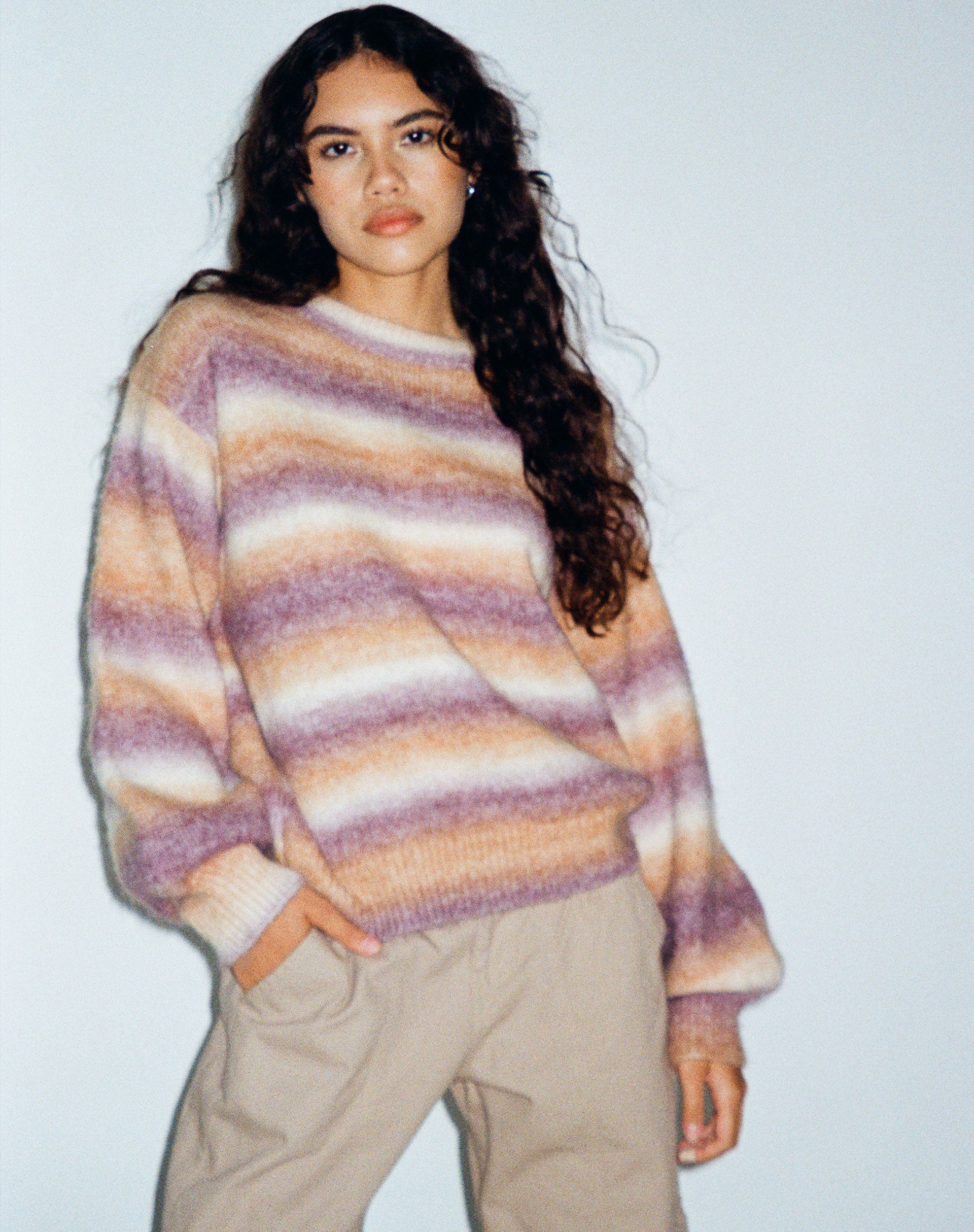 Bild von Ammaria Pullover in Lila Braun Creme