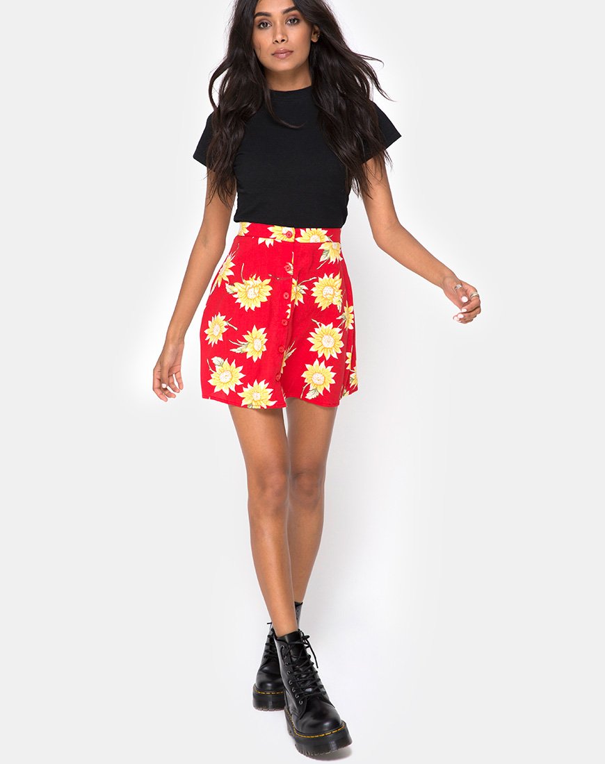 Bild von Andrea Skater Skirt in Sunny Days Rot