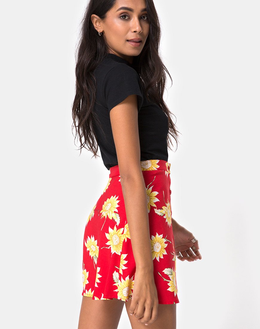 Bild von Andrea Skater Skirt in Sunny Days Rot