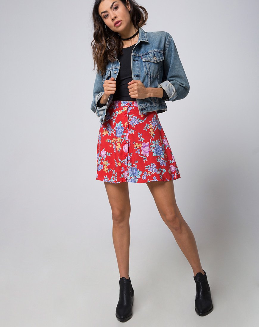 Bild von Andrea Skater Skirt in Vintage Fleur