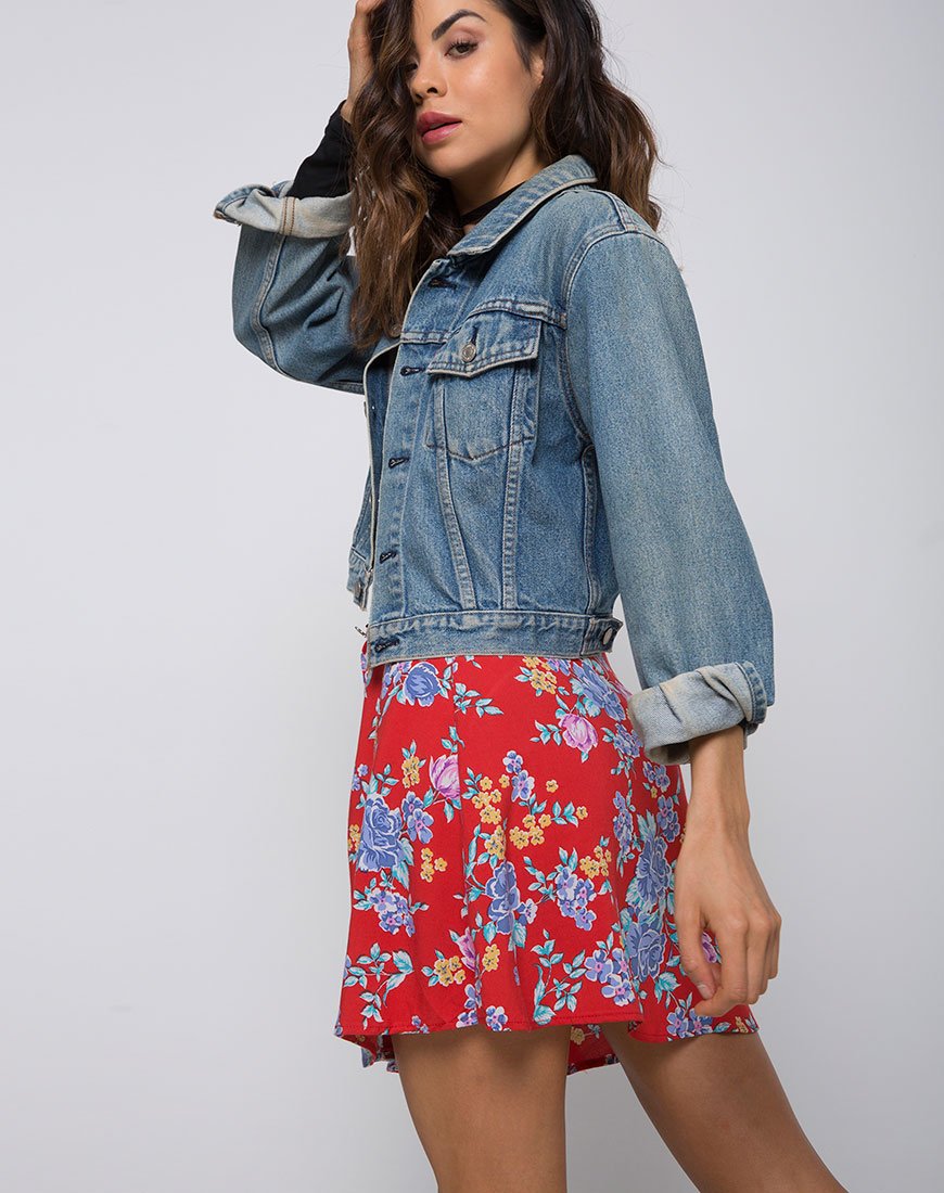 Bild von Andrea Skater Skirt in Vintage Fleur