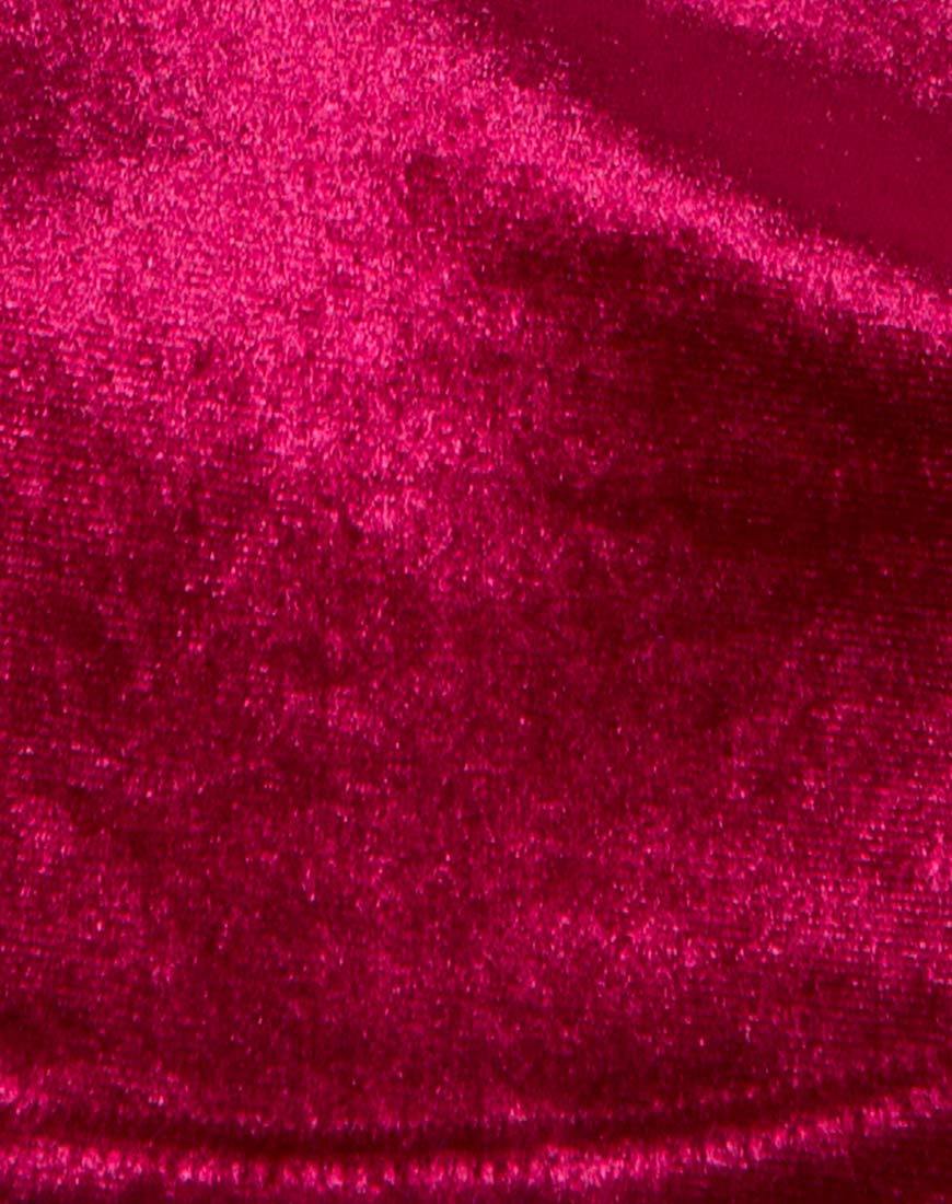 Bild von Angel Crop Top in Samt Burgundy