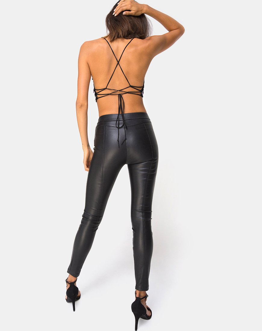 Bild von Angel Crop Top in Pflaume Disc Pailletten