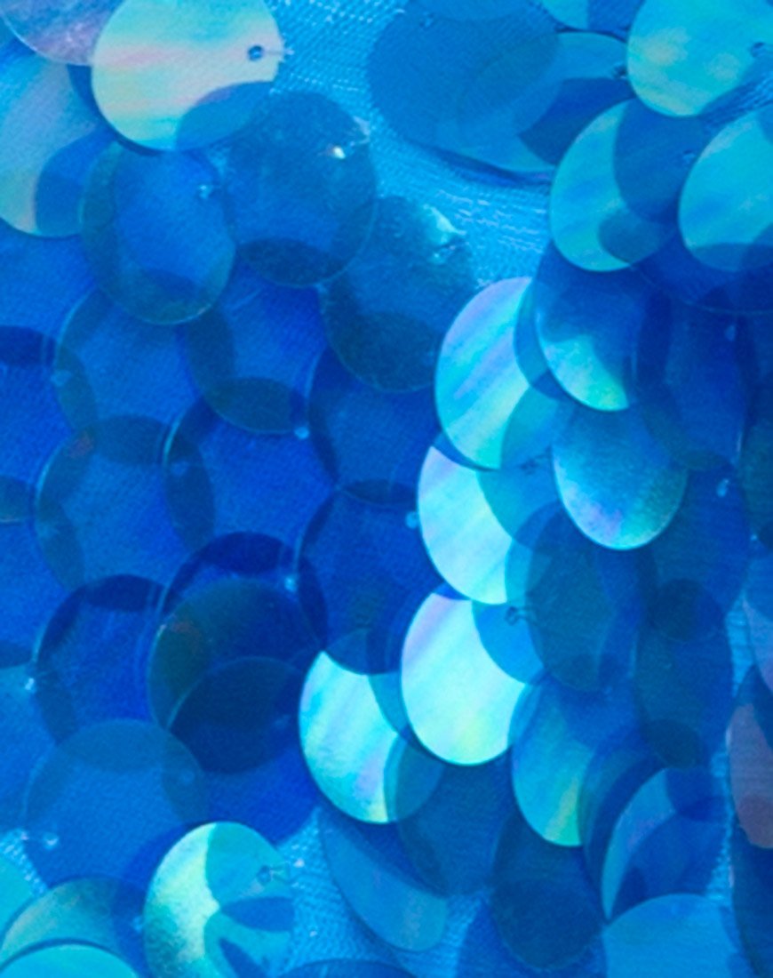 Bild von Crystal Short in Fishcale Disc Pailletten Marineblau