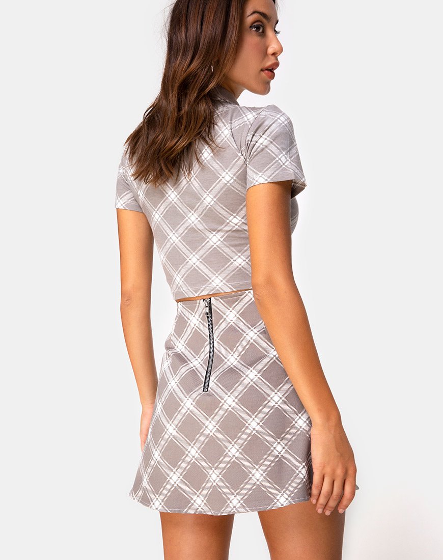 Annie Rock in Grunge Check Taupe