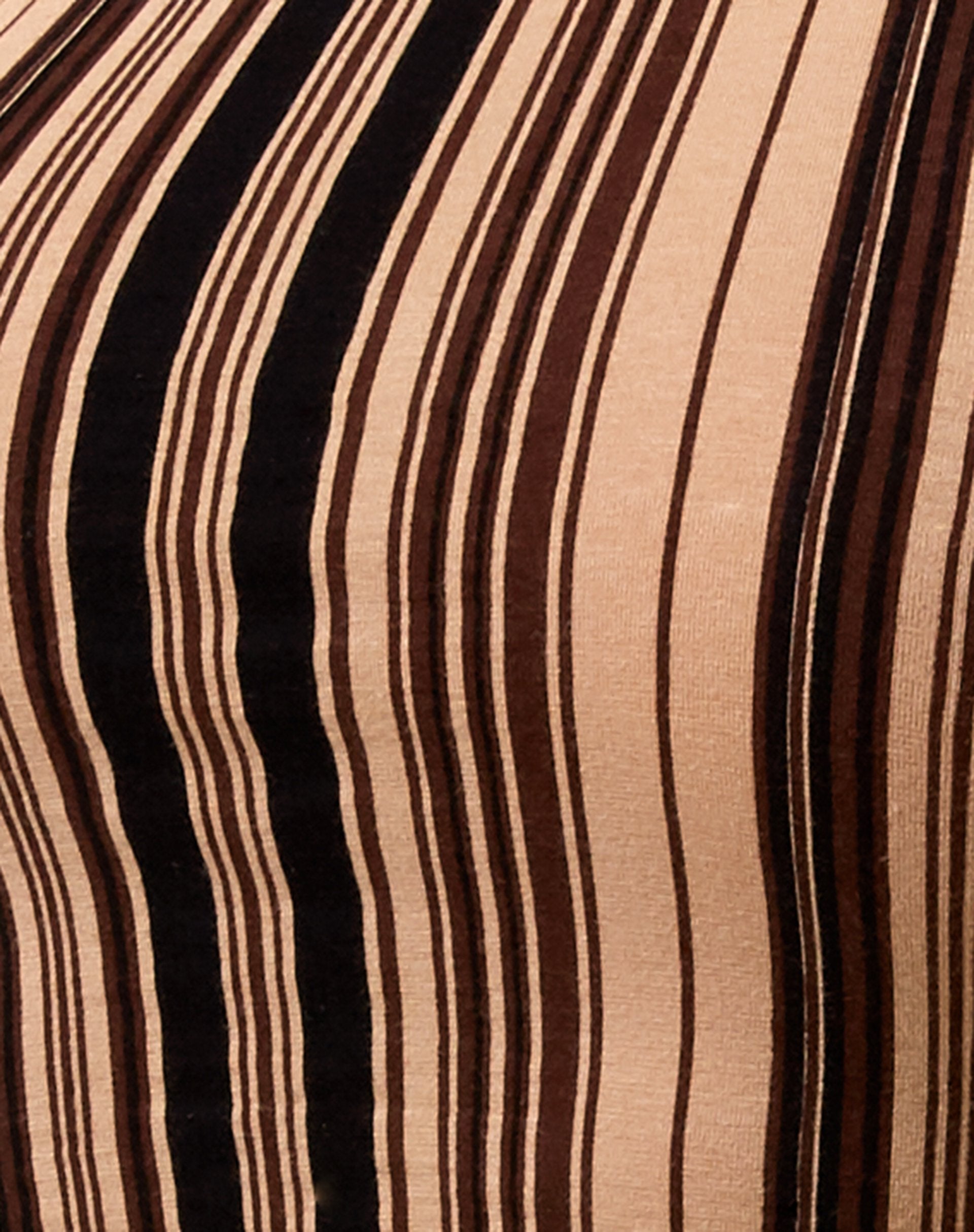 Bild von April Crop Top in Mix Stripe Braun