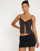 Bild von Apulia Butterfly Top in Satin Black