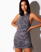 Image of Ardilla Bodycon Kleid aus abstraktem Kroko Schwarz