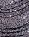 Drapierung Pailletten Silber