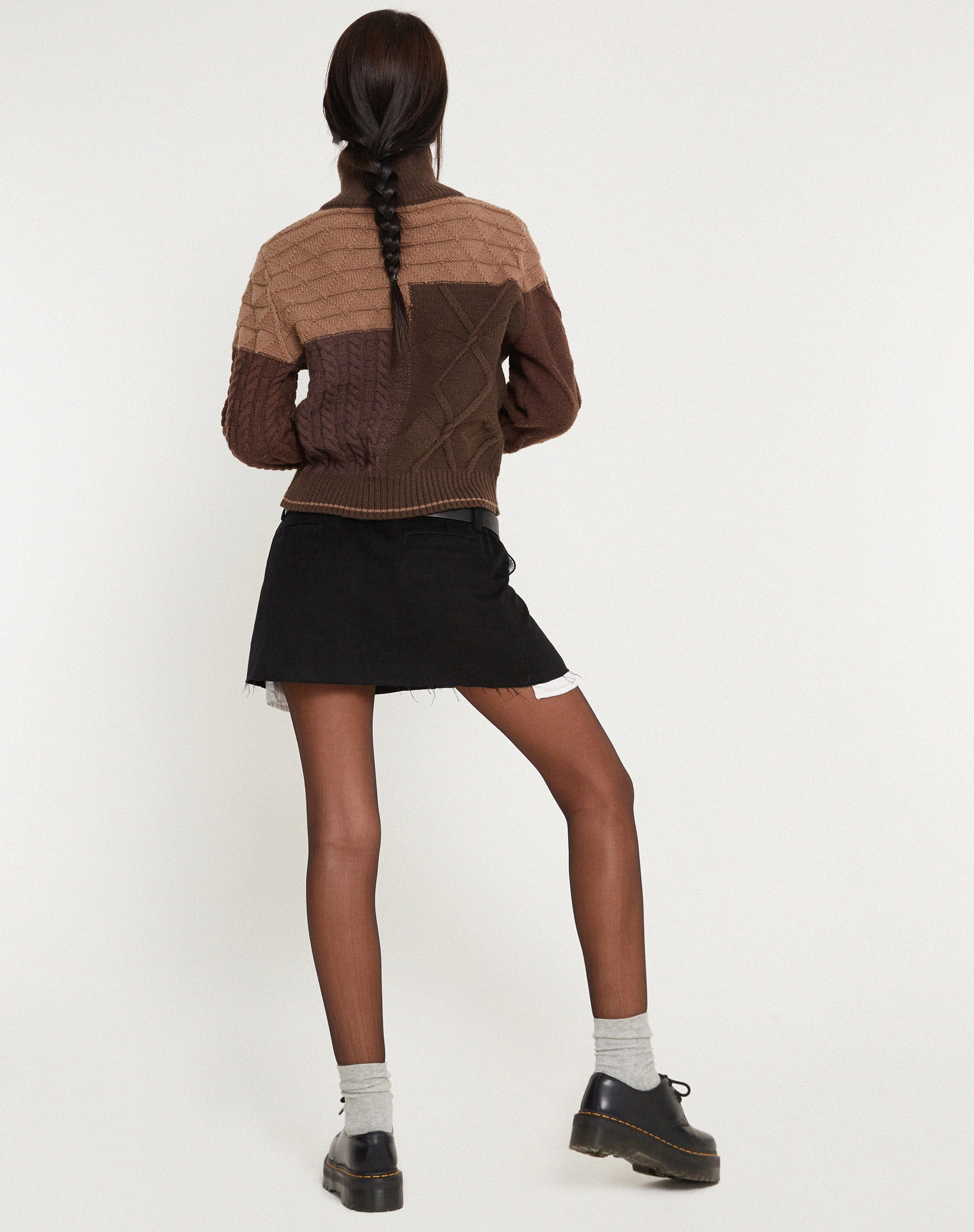 Abbildung der Arelius Strickjacke in Tonal Brown