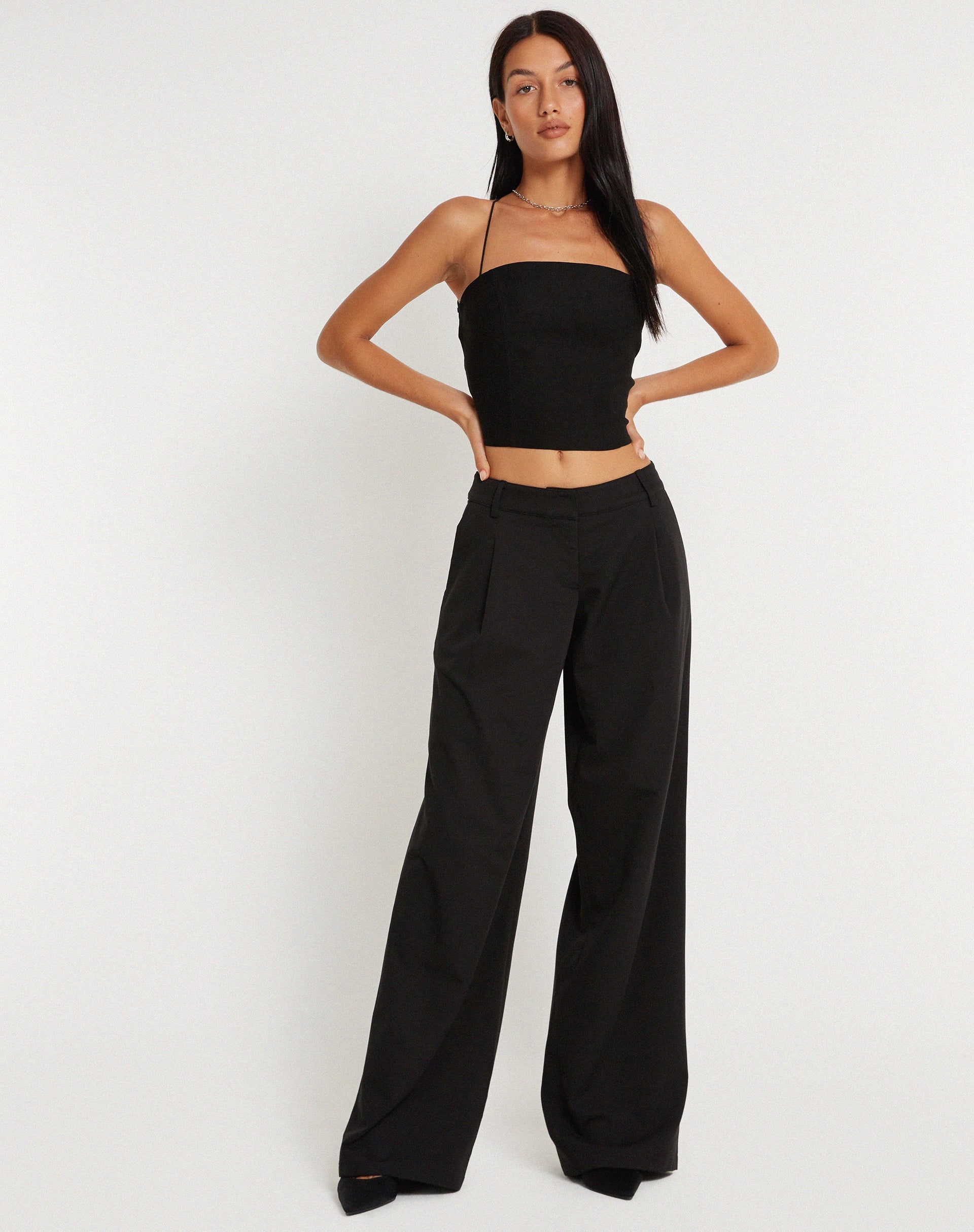 Bild von Ariana Crop Top in Schwarz