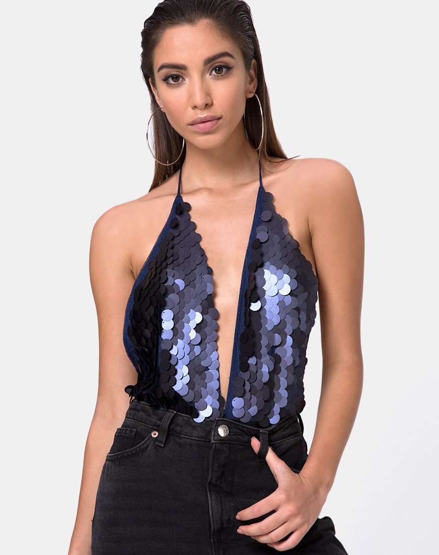 Ariel Mieder aus Fischschuppen Dis Sequin Midnight