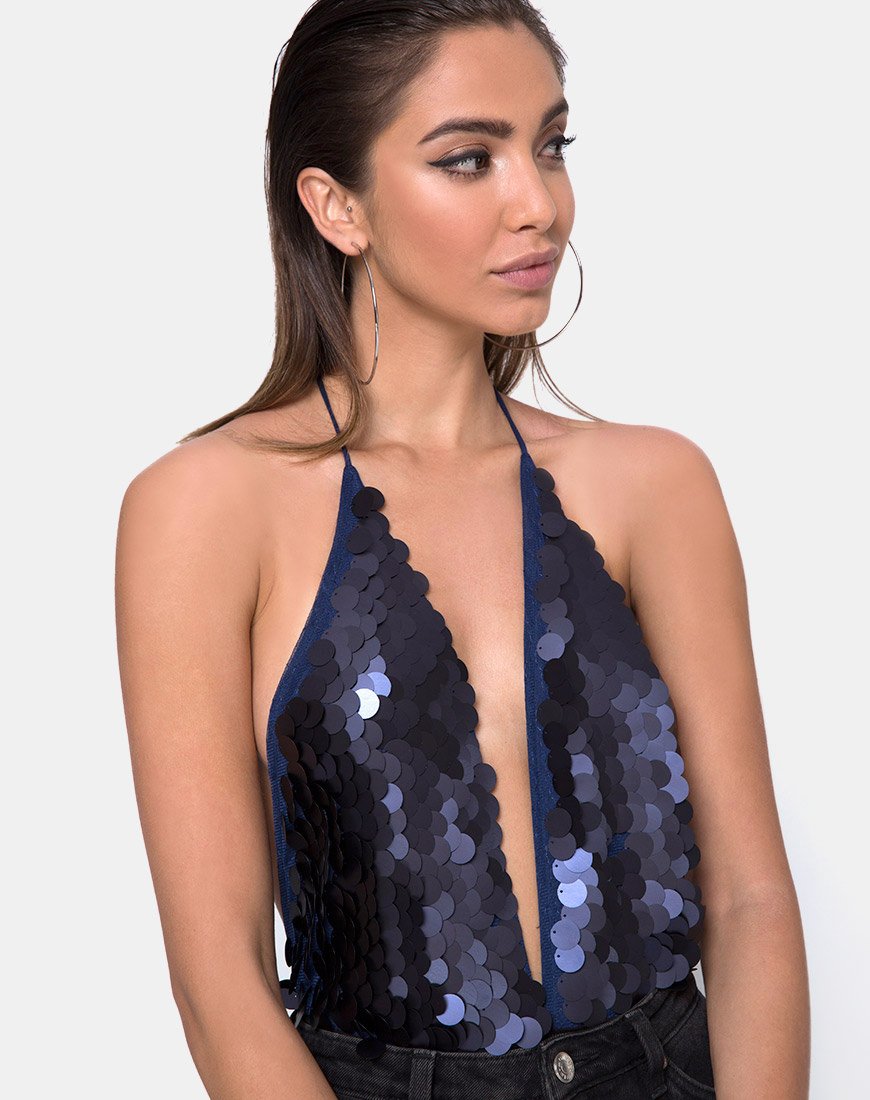 Ariel Mieder aus Fischschuppen Dis Sequin Midnight