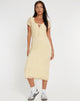 Bild von Aroha Midikleid in Gingham Floral Gelb