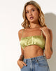Image of Arona Bralet Top aus Satin Nilgrün