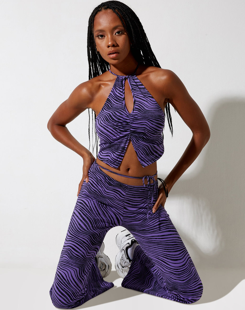 Asmi Crop Top in Desert Terrain Lila