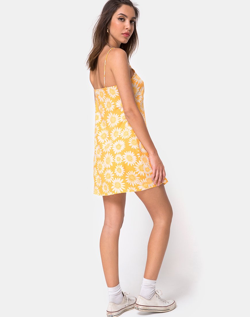 Image of Auvaly Slip Dress in Sunkissed Floral Gelb