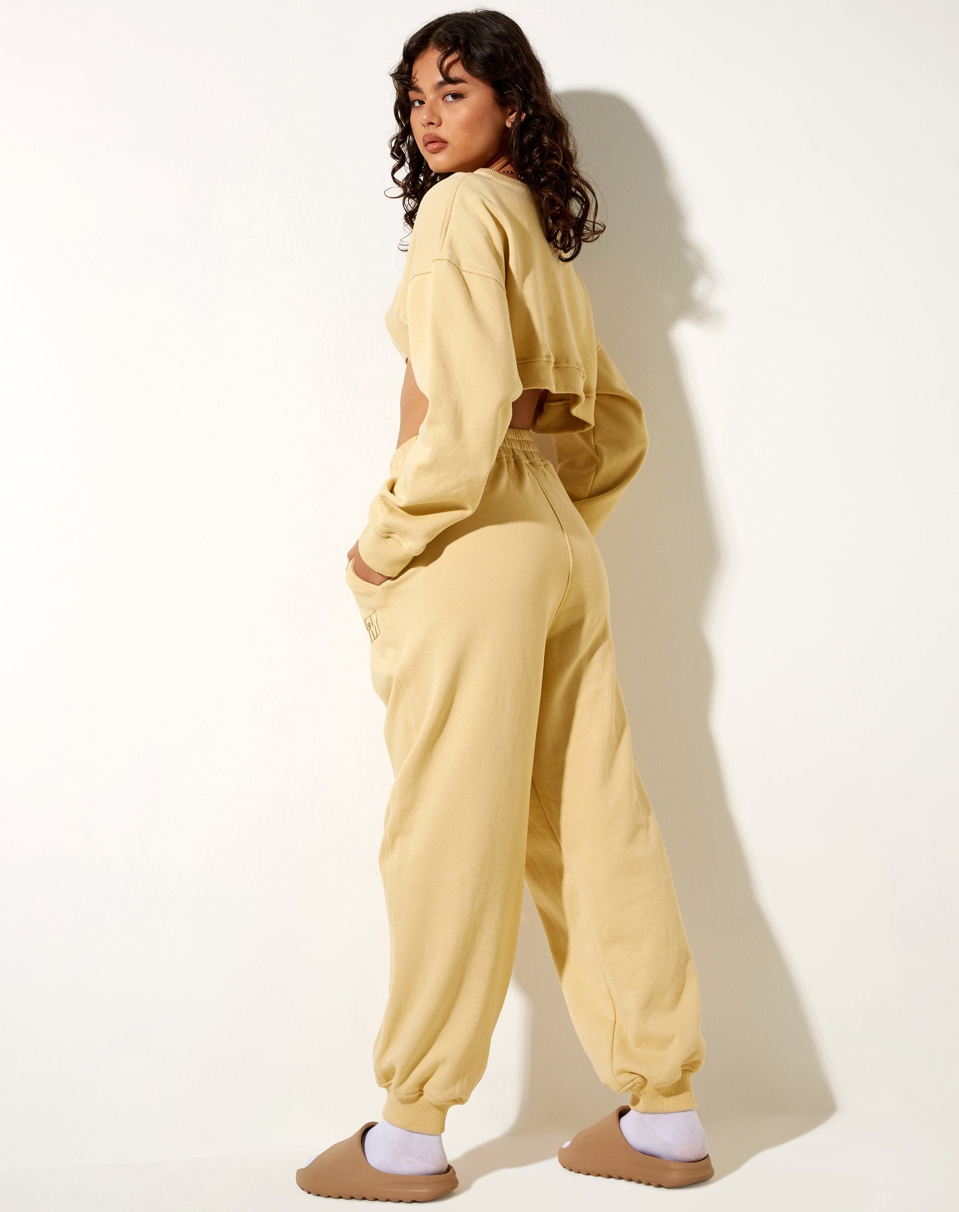 Image of Bacel Sweatshirt mit Kragen in Custard M Embro