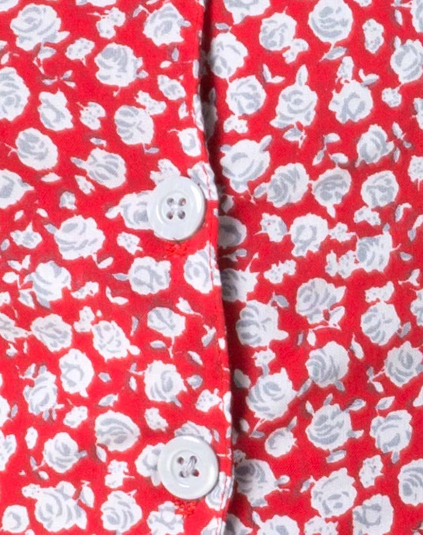 Bild von Bae Playsuit in Ditsy Rose Rot und Silber