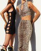 Image of Adar Bodycon-Kleid aus Rippe Schwarz