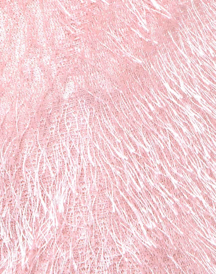 Image of Balien Crop Top mit Fransen Sugar Pink