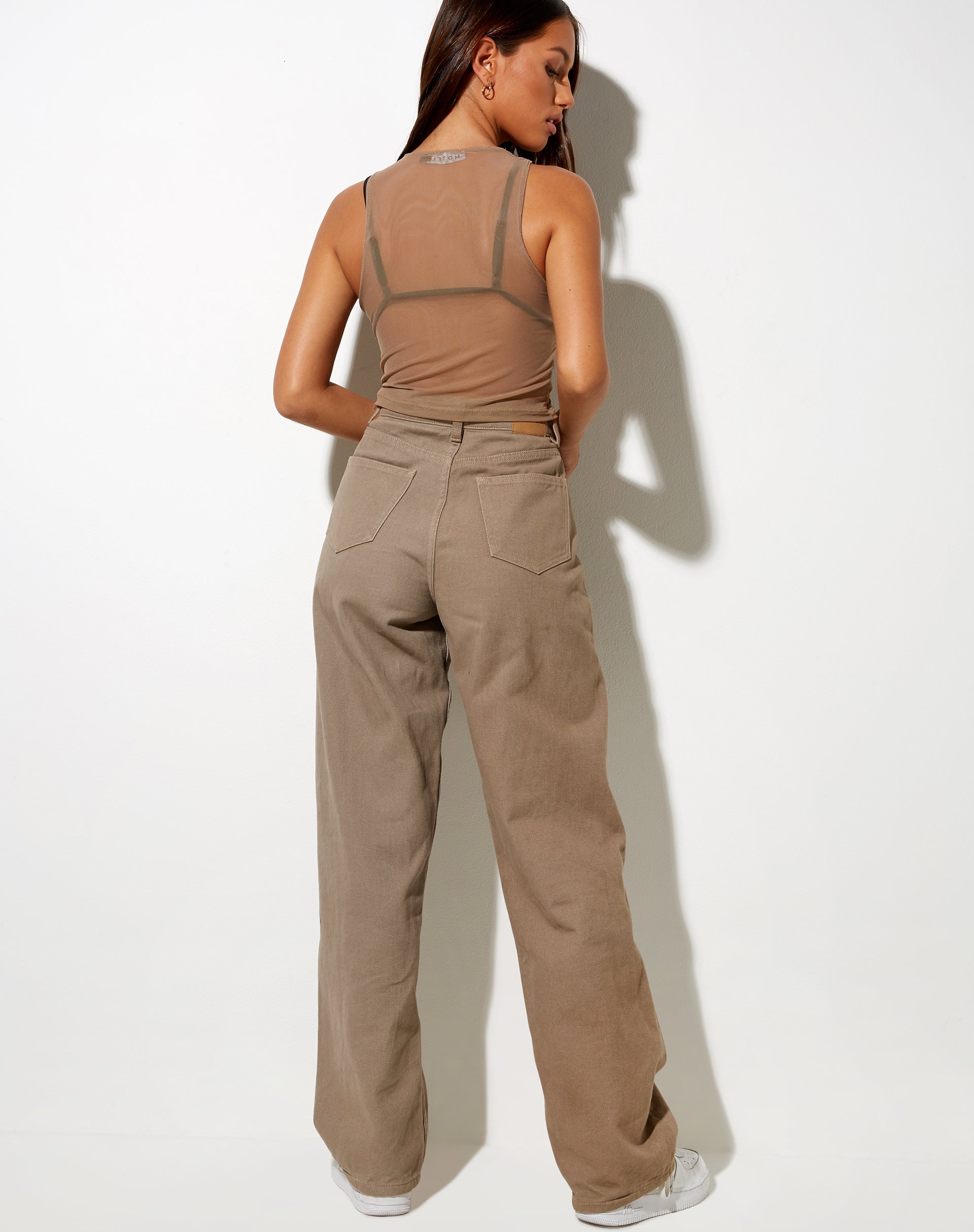 Image of Barika Top aus Mesh Taupe