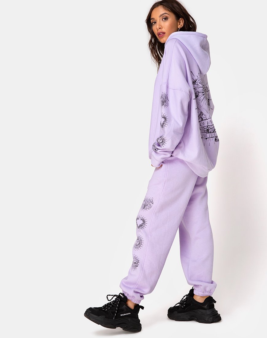 Bild von Oversize-Kapuzenpulli in Flieder All Of My Bones