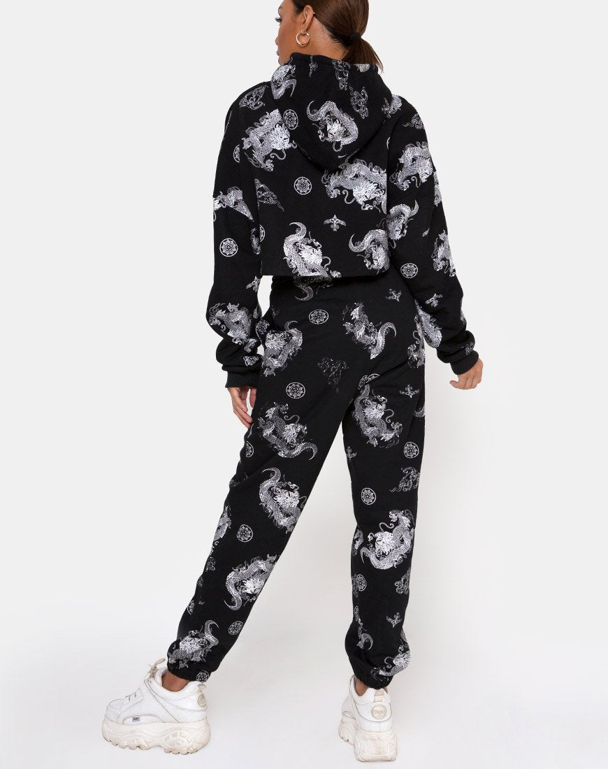 Bild von Roky Cropped Hoody in Dragon Black