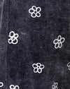 Kleine Graffiti-Blume Dunkelgrau