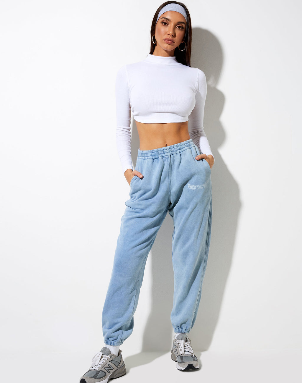 Basta Jogger in gewaschenem Blau mit 'Angel Energy' Flügeln
