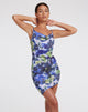 IMAGE OF Batia Bodycon Kleid in abstraktem Aquarellblau