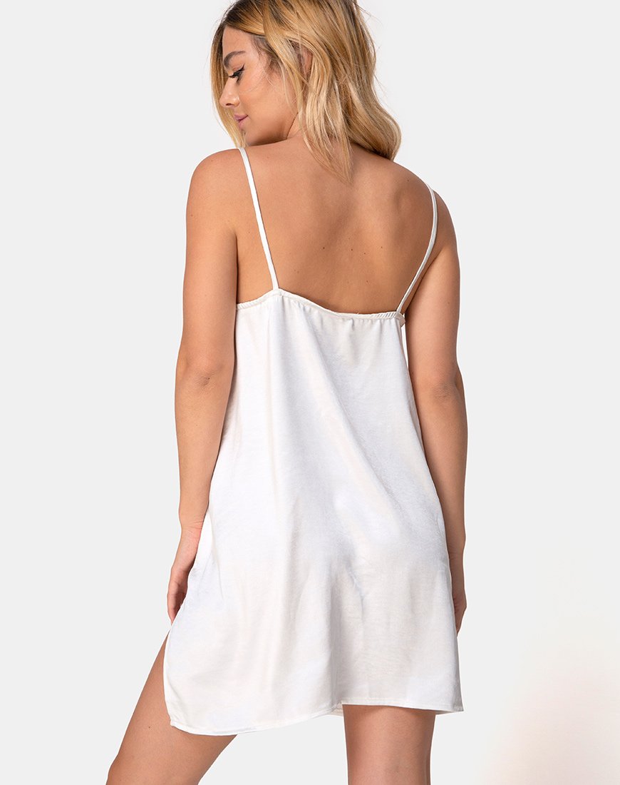 Image of Batista Kleid aus Satin Elfenbein