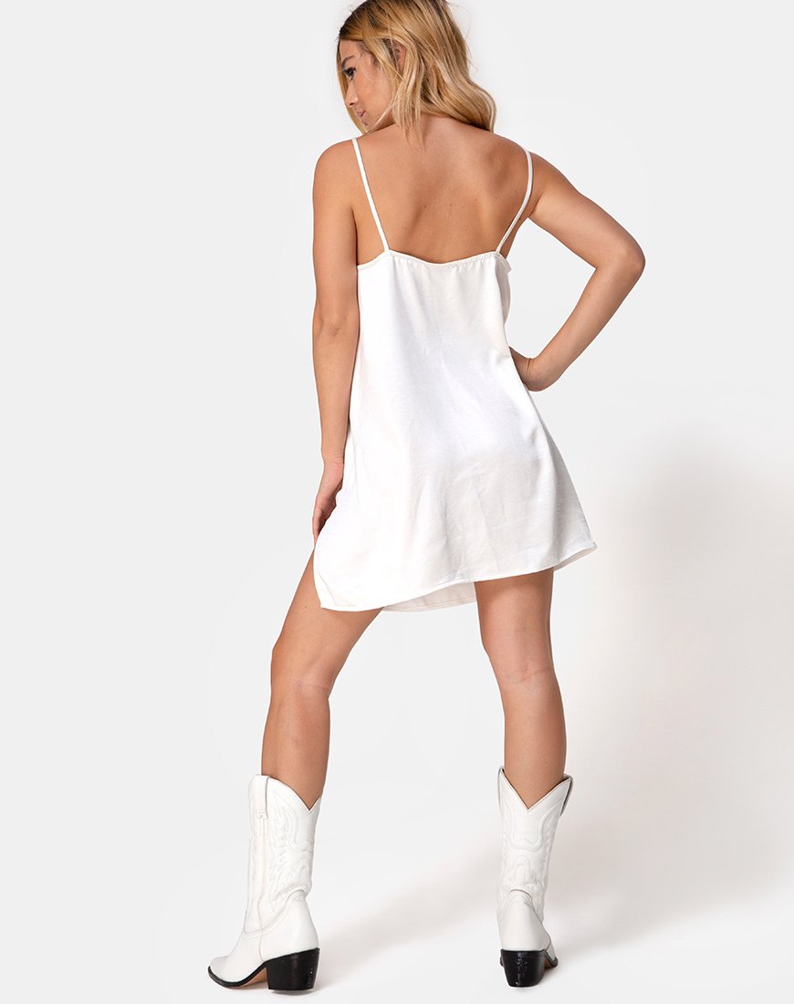 Image of Batista Kleid aus Satin Elfenbein