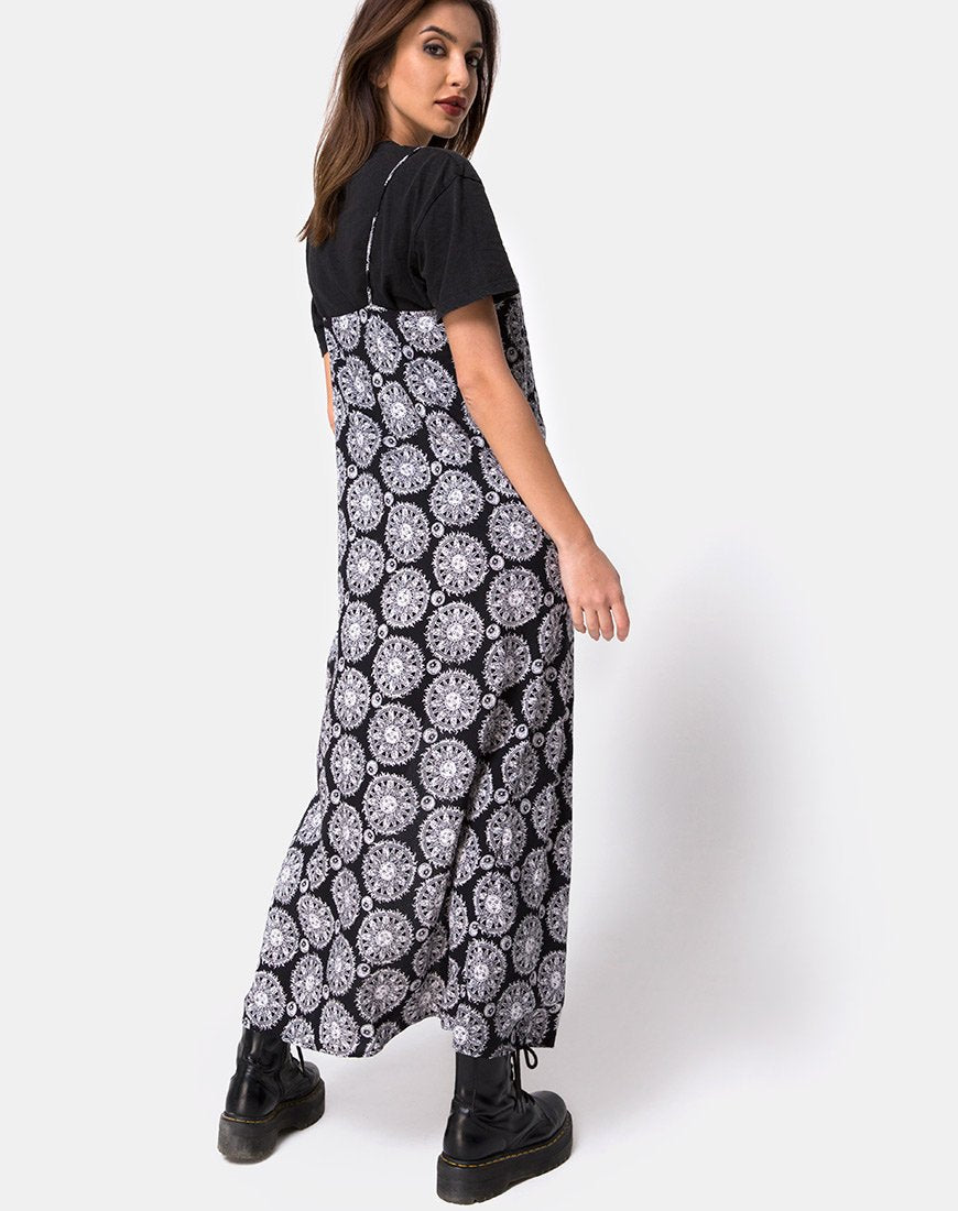 Batis Maxikleid in Sonnenuhr Schwarz