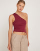 Image of Bay One Shoulder Top in Pflaume