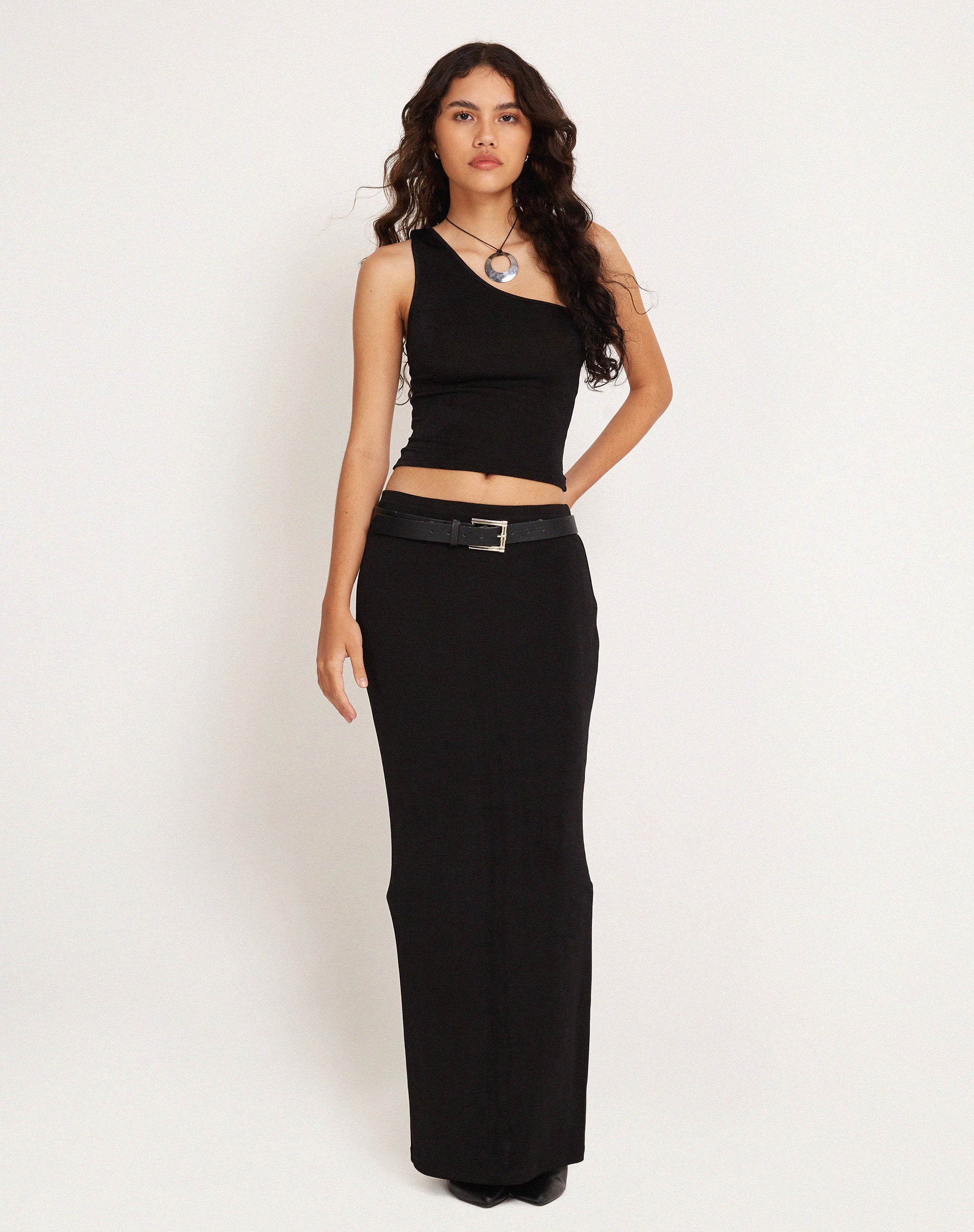 Bild von Bay One Shoulder Top in Schwarz