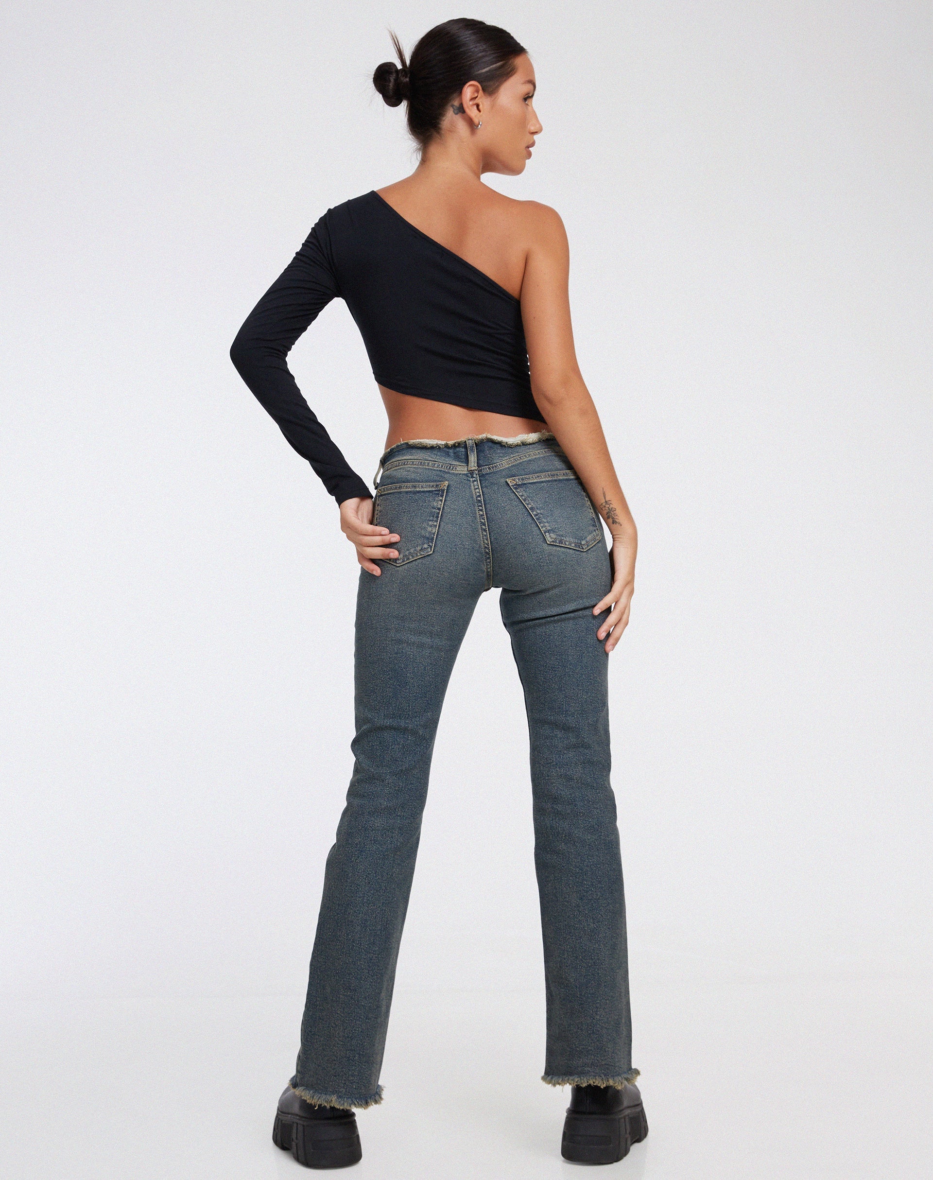 Bild von Baylee Crop Top aus Lycra Schwarz