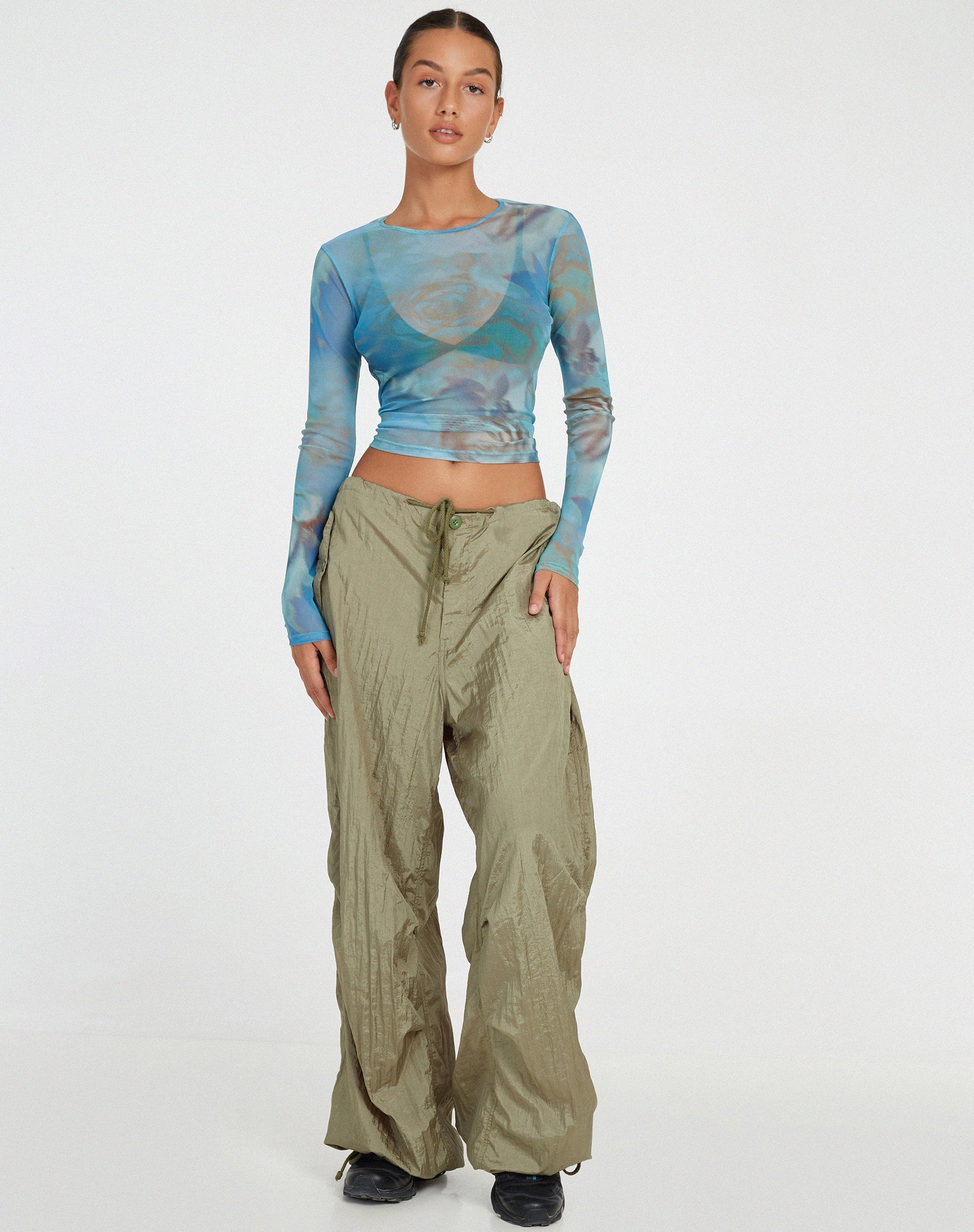 Bild von Elijah Crop Top in Digi Petal Blue
