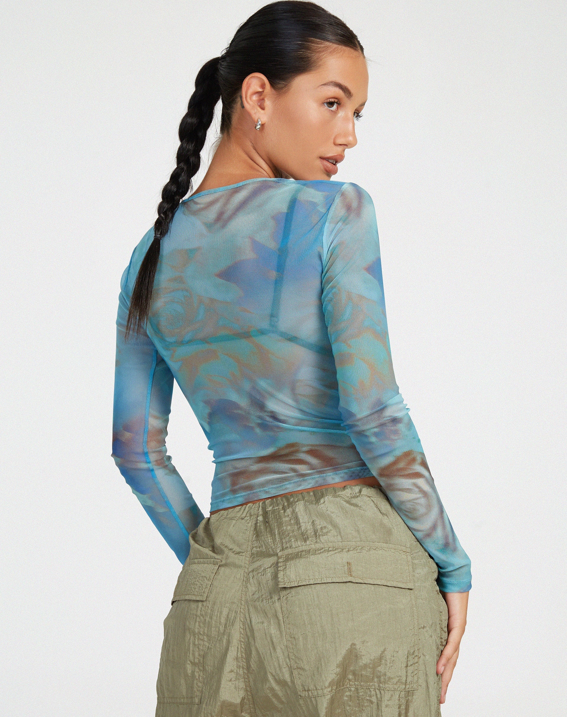 Bild von Elijah Crop Top in Digi Petal Blue