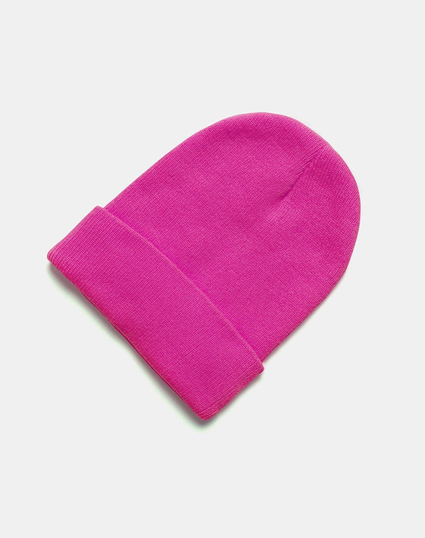 Bild von Beanie Hut in Hot Pink