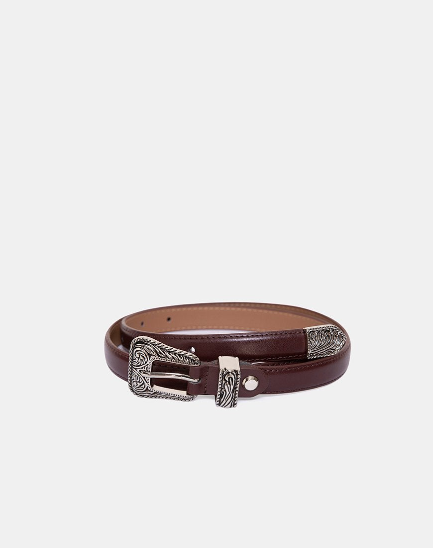 Brauner Vintage-Westerngürtel