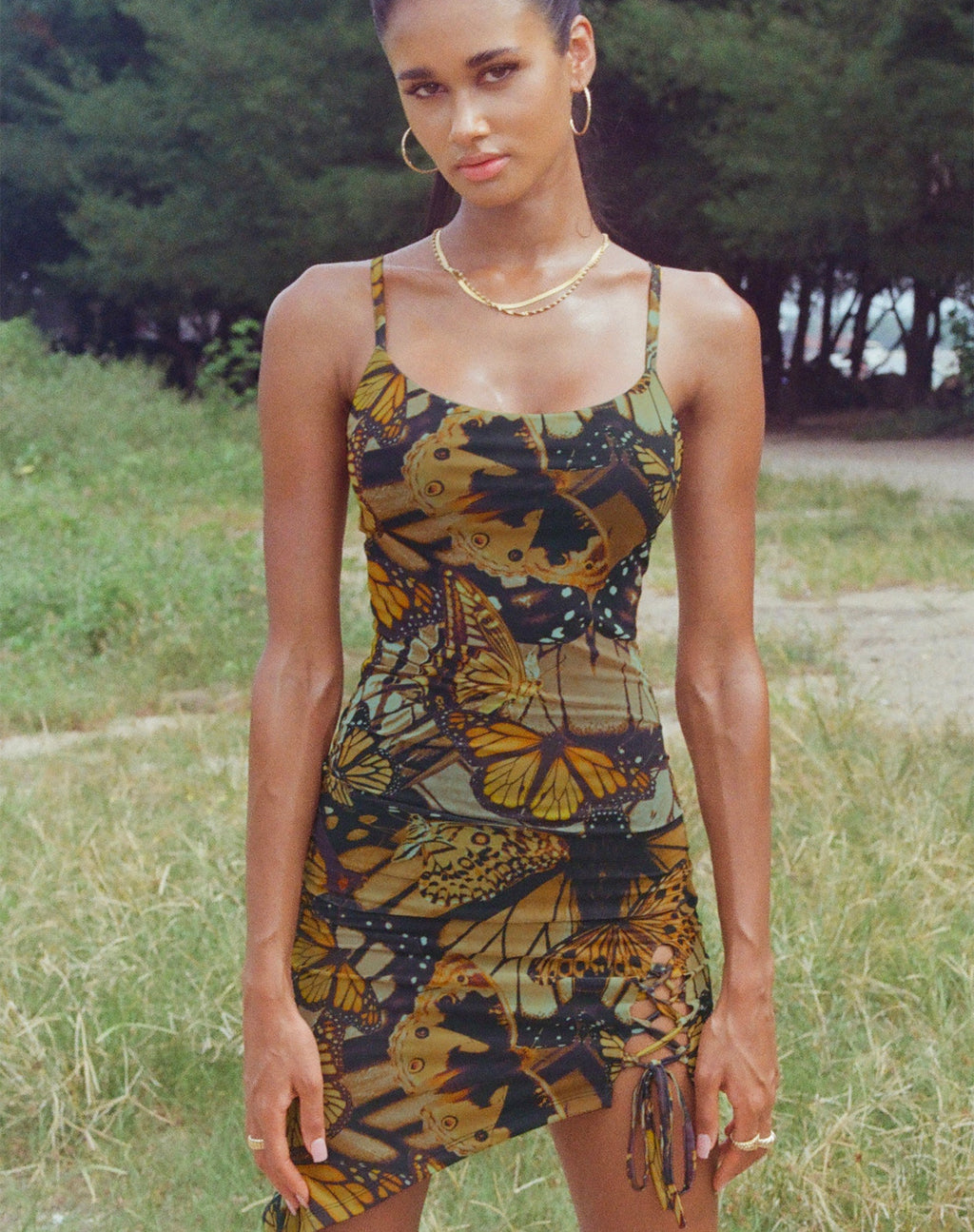Benita Minikleid in Schmetterlingsgold