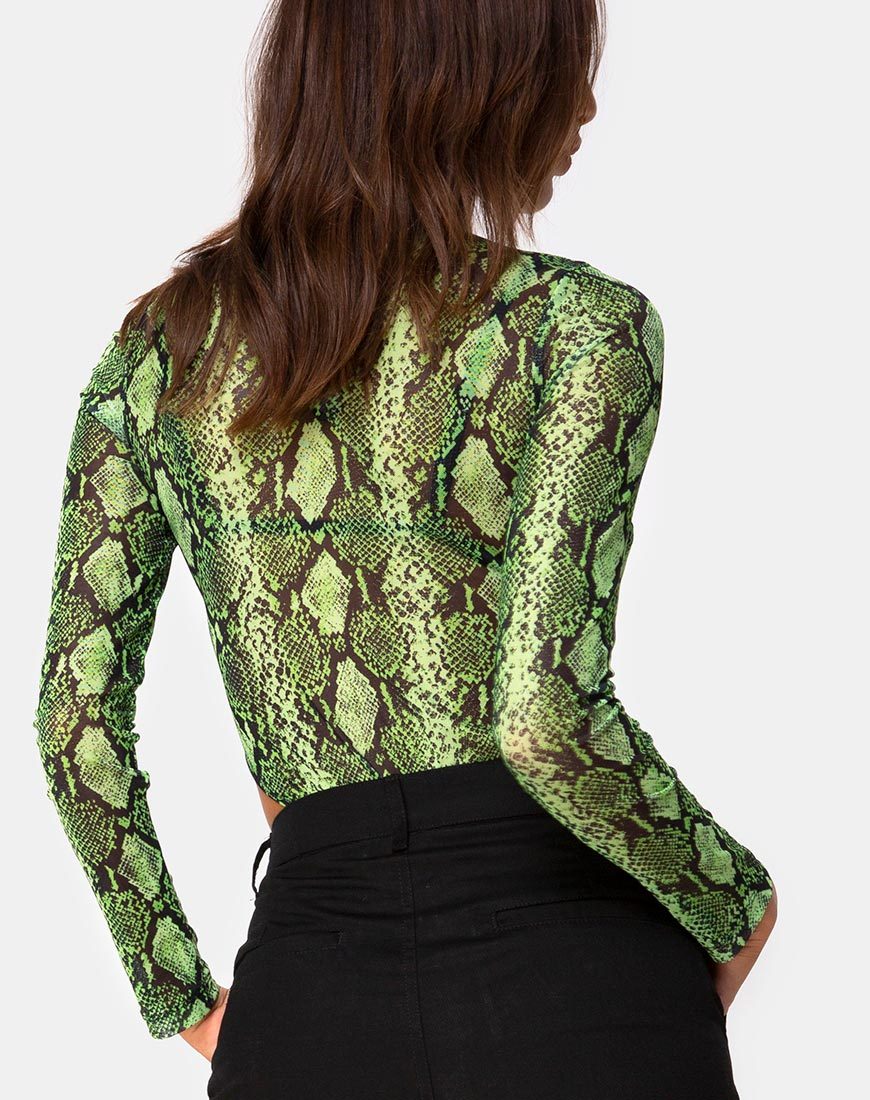 Berani Mieder aus Slime Lime Snake Mesh