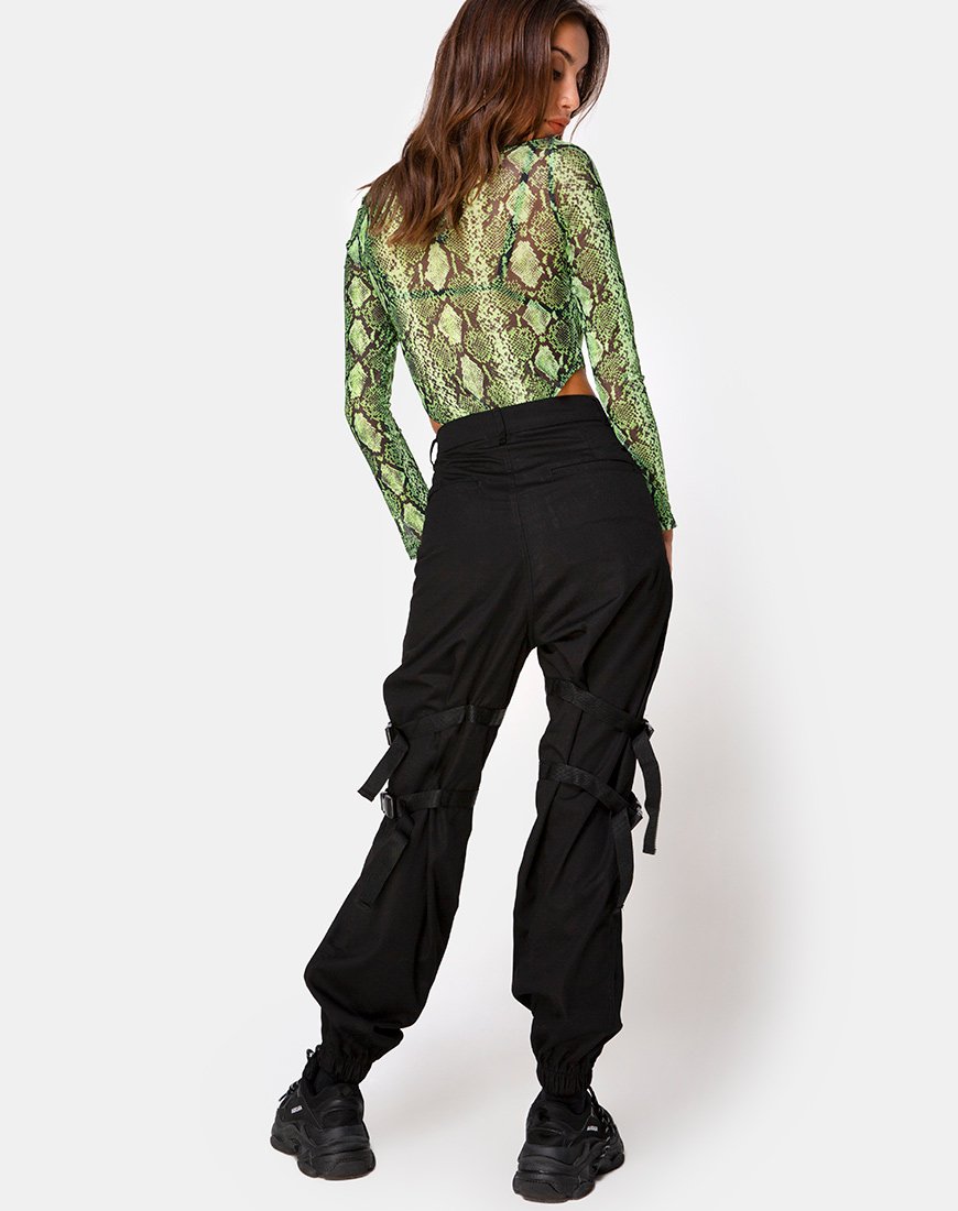 Bild von Berani Mieder in Slime Lime Snake Mesh