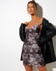 Image of Besky Minikleid aus Mesh Smoke Schwarz Grau